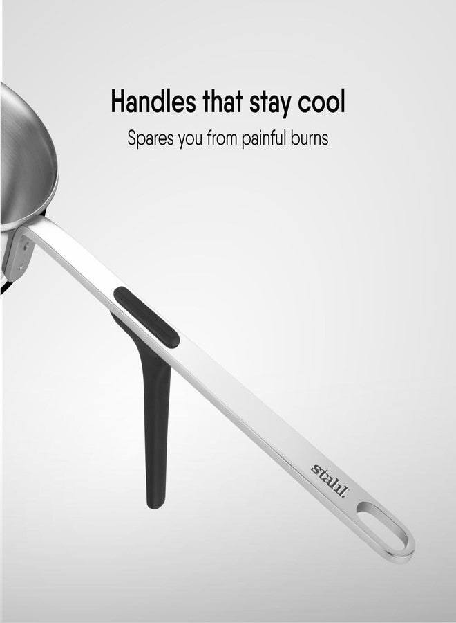 ستال مقلاة تادكا من الفولاذ المقاوم للصدأ ثلاثي الطبقات من ستال أرتيزان، مناسبة للاستخدام على المواقد الحثية، سعة 500 مل، طول 12 سم - Image 3